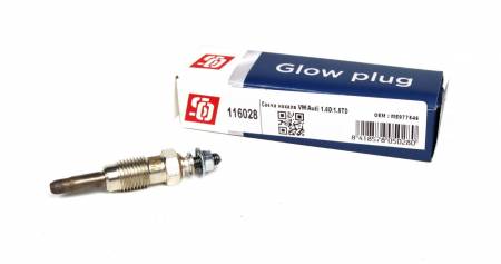 Свічка розжарювання VW/Audi 1.6D/1.9TD 5000 116028 фото товару