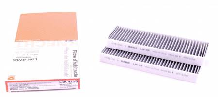 Фільтр салону Citroen Berlingo/Peugeot Partner 08- (к-кт 2шт.) (вугільний) 34 LAK 428/S фото товару