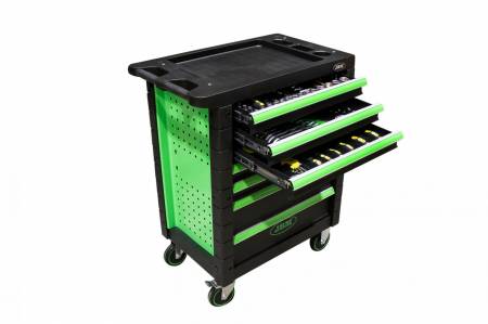 Візок з інструментами  (470x700x970mm) (зелений) на 7 ящиків 5022 53904 фото товару