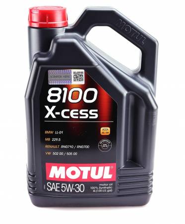 Олива 5W30 X-cess 8100 (4L) (VW 502 00/505 00/MB 229.5/226.5/RN0710-0700/LL-01) (108945) 436 368107 фото товару