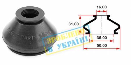 Пильник опори кульової рульового наконечника (універсальний) (35х16x31) 5012 BG0110 фото товару
