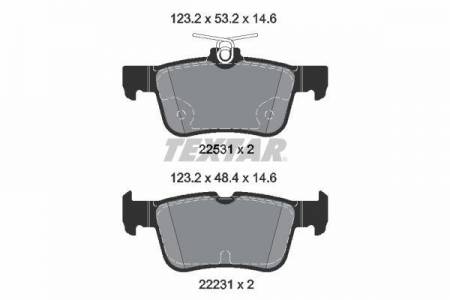 Колодки гальмівні (задні) Ford Mondeo/S-Max 14-/Kuga 19- (Teves) Q+ 39 2253105 фото товару