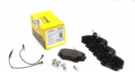 Колодки гальмівні (передні) Dacia Logan 04-/Renault 11/19/21/Peugeot 205/309 Q+ (з датчиками) 39 2146304 фото товару