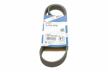 Ремінь генератора поліклиновий Peugeot Partner/307/508 02-/Citroen Berlingo/C2/C3/C4/C5 1.6 HDi 04- (6PK976) 30 1 987 948 486 фото товару