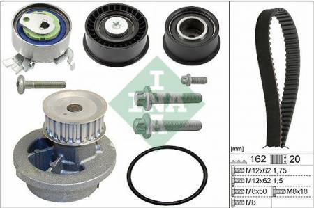 Комплект ГРМ + помпа Opel Astra G 1.4/1.6 16V 98-09 (162x20) (538 0024 10) 204 530 0443 30 фото товару
