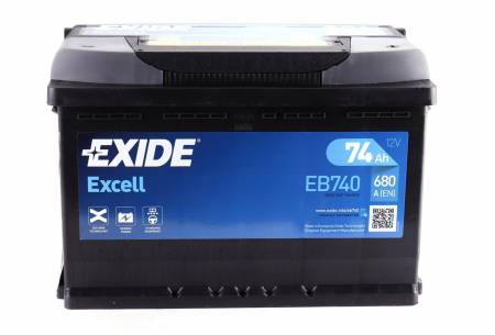 Акумуляторна батарея 74Ah/680A (278x175x190/+R/B13) Excell 24 EB740 фото товару