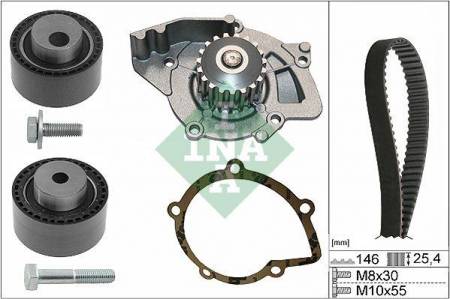 Комплект ГРМ + помпа Peugeot 406/607/807 2.2 HDi 00- (146x25.4) (538 0428 10) 204 530 0446 31 фото товару