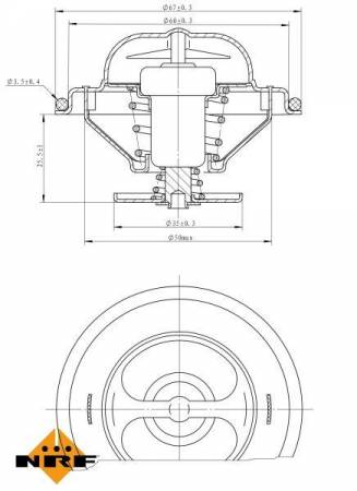 Термостат BMW 3 (E36) 91-98 M52/M50 (71°C) 205 725073 фото товару
