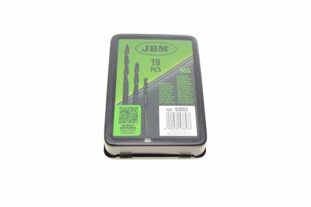 Набір свердл в касеті HSS 4241 (19 шт) (1-10mm/шаг 0,5mm) 5022 53853 фото товару