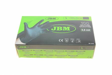 Рукавиці нітрилові (L) 100шт (чорні) 5022 54156 фото товару