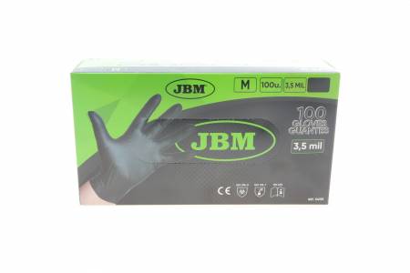 Рукавиці нітрилові (M) 100шт (чорні) 5022 54155 фото товару