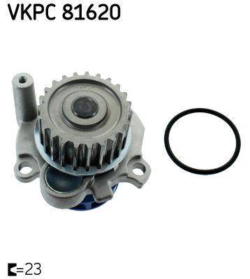 Помпа води Audi A3-A4/A6/Skoda Octavia/Fabia/VW Caddy/Golf IV/Passat/T5 1.8T/2.0 96- (23z) 50 VKPC 81620 фото товару