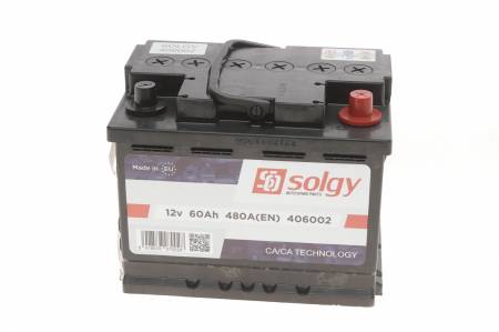 Акумуляторна батарея 60Ah/480A (242x175x190/+R) 5000 406002 фото товару