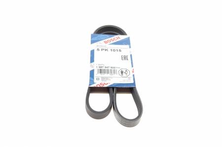 Ремінь генератора Daewoo Lanos 1.4/1.6i (5PK1015) 30 1987947922 фото товару