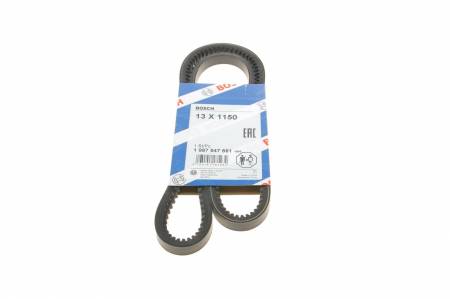 Ремінь генератора VW T3 1.9/2.1 82-92/MB W123 2.0-3.0D 77-85 (13x1150) 30 1987947661 фото товару