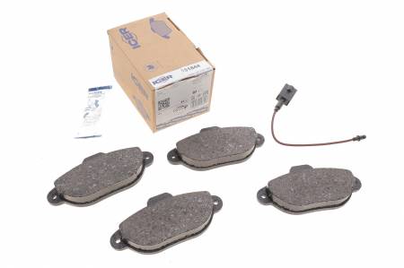 Колодки гальмівні (передні) Fiat 500 07-/Ford Ka 08-16 (+датчики) 158 181844 фото товару