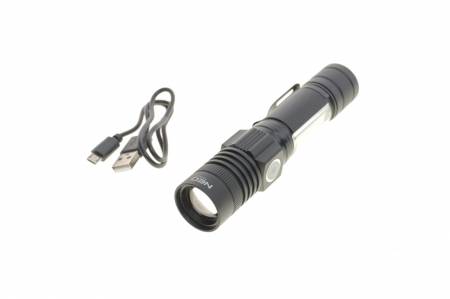 Ліхтарик акумуляторний 800Lm 2IN1 CREE T6 LED+COB/10W (USB) 5385 99-033 фото товару