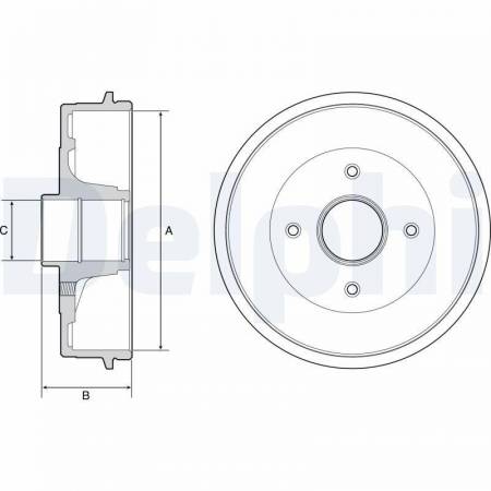 Барабан гальмівний (задній) Renault Clio/Twingo 07- (203x76) 89 BFR538 фото товару
