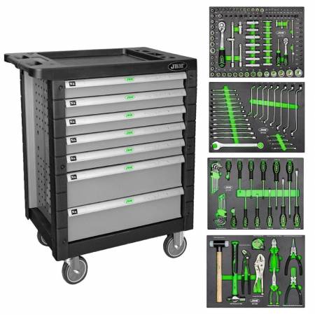 Візок з інструментами  (470x700x970mm) (сірий) на 7 ящиків 5022 53661 фото товару