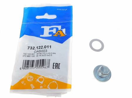 Болт зливу оливи + шайба Chevrolet Aveo/Daewoo Lanos/Nubira/Honda Accord/Civic 87- (M14x1.5) 367 732.122.011 фото товару