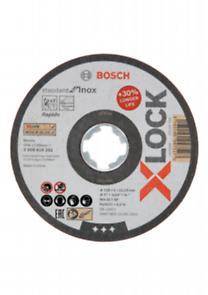 BOSCH X-LOCK Круг відрізний 125 /1 / 22.23мм. ПРЯМИЙ, по металу /  по нержавіючій сталі  (для звичайних та шліфмашин з системою X-LOCK) 30 2608619262 фото товару