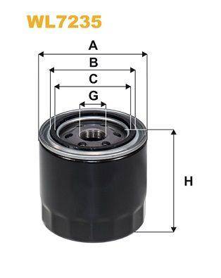 Фільтр масляний двигуна WL7235/OP619/2 (вир-во WIX-FILTERS) 324 WL7235 фото товару