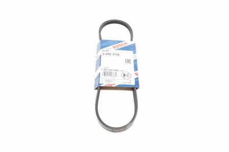 Ремінь генератора Renault 19/Clio/Megane 1.2-1.6 88-03/Dacia Supernova 1.4 00-03 (3PK715) 30 1987947844 фото товару