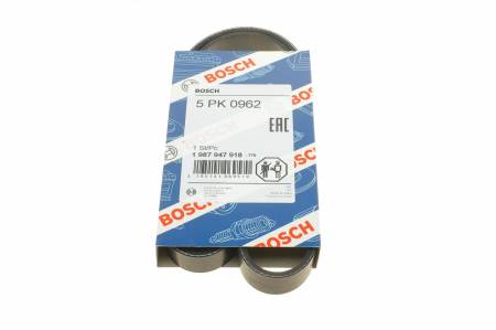 Ремінь генератора Fiat Ducato 1.9D/TD/Peugeot 106 1.5D 94-04/Mitsubishi Lancer 1.3 98-04 (5PK962) 30 1987947918 фото товару