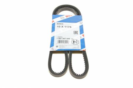 Ремінь генератора Ford Transit 2.4D 77-85/VW T3 1.6-2.0 76-86 (10x1175) 30 1987947645 фото товару