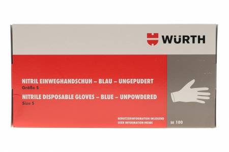 Рукавиці нітрилові (100 шт.) (S) (блакитні) 5252 089947000/100 фото товару
