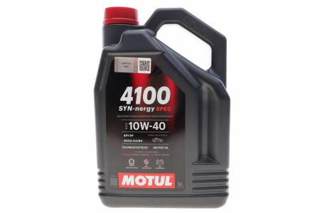 Олива 10W40 4100 Syn-nergy Spec (5L) (MB 229.3/RN0710/RN0700/PSA B71 2300/VW 501 01/VW505 00) (112892) 436 387706 фото товару