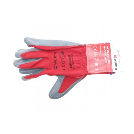 Рукавиці захисні з нітриловим покриттям RED NITRILE (Т.8) 5252 0899403108 фото товару