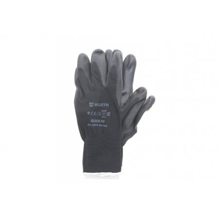 Рукавиці захисні з поліуретановим покриттям Black PU (Т.9) 5252 0899402409 фото товару