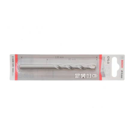 BOSCH SilverPercussion Свердло по бетону для дриля CYL-3 8х120мм 30 2608597663 фото товару